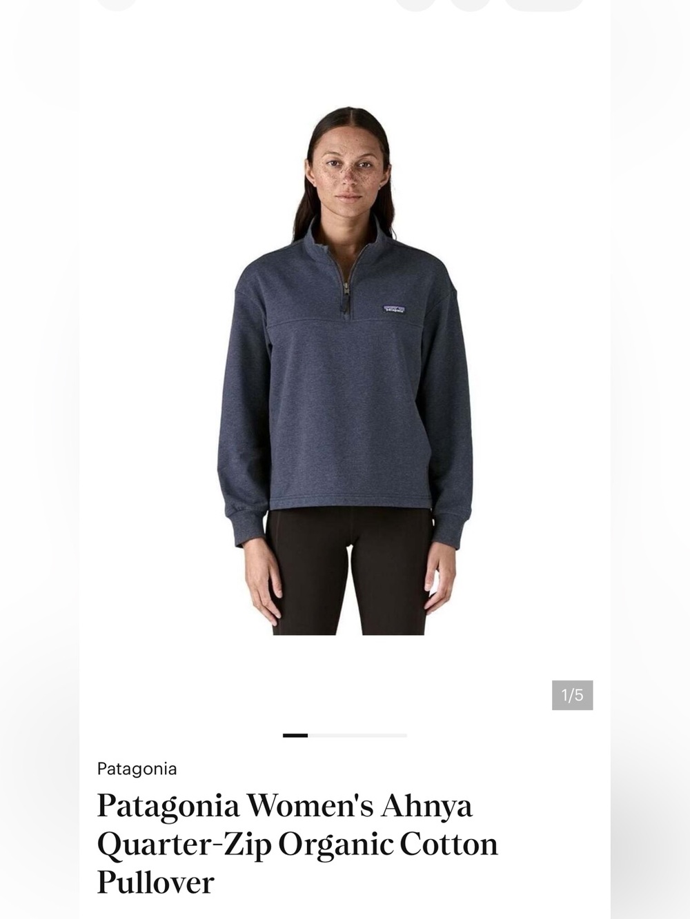 Patagonia Ahnya Pullover Navy medium